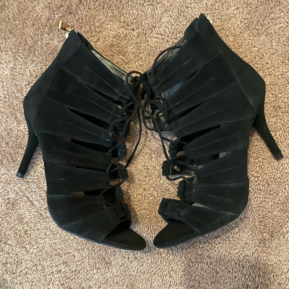 Jessica Simpson Black Lace Up Boots